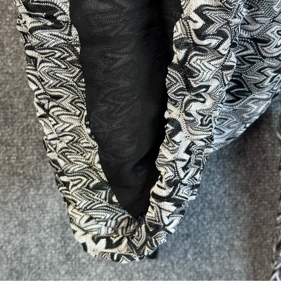 Missoni Italy vneck belted knit dress 10 sleeveless silk lined cinch waist black - Picture 7 of 15